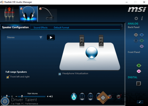 reinstall realtek hd audio manager