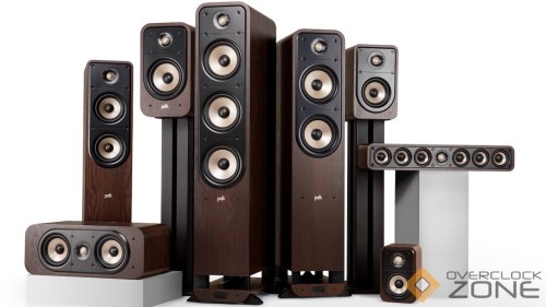 polk signature elite loudspeakers brown